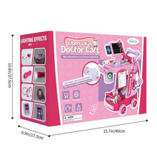 Load image into Gallery viewer, Liberry Doctor Kit for Toddlers Ages 3 4 5, Pretend Kids Doctor Playset with Cart, Costume and Stethoscope, Role Play Medical Toys Birthday Gift for Girls Boys (Pink)