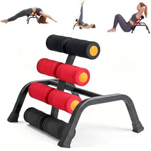 Load image into Gallery viewer, Lerpio Mini Inversion Table with Rollers, Back Extension Machine for Back Pain Relief, Easy to Assemble & 297LBS Weight Capacity, Spinal Decompression Table for Home Gym (Red)