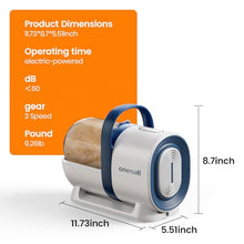 Load image into Gallery viewer, oneisall Dog Grooming Vacuum, Pet Grooming Vacuum with Clipper Nail Grinder, 1.5L Dust Cup Dog deshedding Brush with 7 Tools for Shedding Pet Hair, Home Cleaning(Blue)