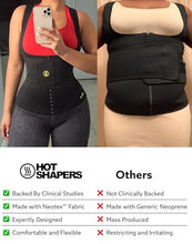 Load image into Gallery viewer, HOT SHAPERS Cami Hot Waist Cincher with Waist Trainer – Hourglass Essentials-Black (Medium)