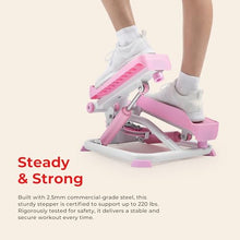 Load image into Gallery viewer, Sunny Health & Fitness Mini Stepper, Compact Home Workout Equipment for Legs & Glutes-Pink