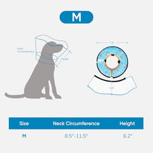Load image into Gallery viewer, Sponge Dog Cone Collar, Dog Donut Collar After Surgery with Clear Shield, Adjustable Soft Cone for Dogs to Stop Licking-Comfy Cone for Large Medium Small Dogs (DonutBlue,M)