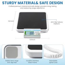 Load image into Gallery viewer, TIPRE Medical Grade Floor Scale Professional Physician Scale 660lb Wrestling Scale for Body Weight Bariatric Scale Heavy Duty Easy to Read Separate Display Screen for Home, Hospital & Physician Use