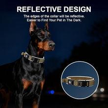 Load image into Gallery viewer, 2026 Upgrade Dog Collar with IPX8 Waterproof AirTag Holder,Military Tactical Comfortable Control Handle and Ultra-Durable Metal Buckle/Night Reflective,GPS Collar for Medium to Large Dogs(Khaki/XL)