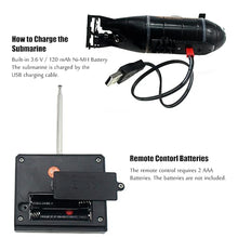 Load image into Gallery viewer, Tipmant Mini Remote Control Nuclear Submarine Toy RC Boat Electric Water Kids (Black)