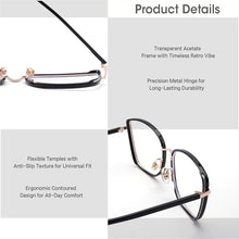 Load image into Gallery viewer, DOERAYMI Blue Light Glasses-Fashion Square Eyeglasses,Anti UV Ray & Blue Light Glasses for Woman/Men