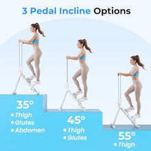 Load image into Gallery viewer, Stair Stepper for Home,Vertical Climber Step Machine with Stable Triangular Frame, 3-Level Resistance & Pedal Adjustment,LCD Monitor, Device Holder, Detachable Handrail, 300 LBS White