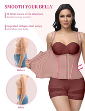 Load image into Gallery viewer, SHAPSHE Waist Trainer for Women, Tummy Control Sports Girdle, Rosy Brown-classic XXL