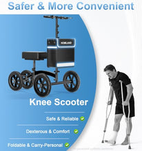 Load image into Gallery viewer, HOMLAND Knee Scooter Walker for Adults for Foot Injuries, 8'' Rubber Wheel