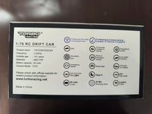 Load image into Gallery viewer, Turbo Racing 1:76 Scale Drift RC Car with Gyro Mini Full Proportional RTR 2.4GHZ Remote Control with 2 Replaceable Body Shell