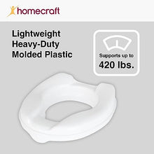 Load image into Gallery viewer, Homecraft Savanah Raised Toilet Seat, 2" High Elevated Toilet Seat Locks Onto Standard Toilets, Portable Assistance Commode Seat with Sturdy Brackets, Medical Aid for Elderly, Disabled, Limited Mobility