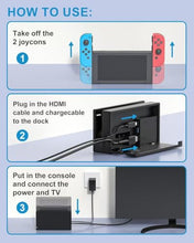 Load image into Gallery viewer, HOPEVRY Dock Station for Nintendo Switch & OLED | 3-in-1 Replacement Dock