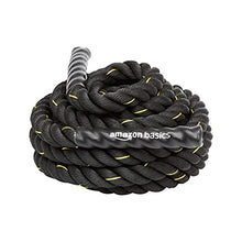 Load image into Gallery viewer, Amazon Basics Battle Rope for Home Gym Workout, Exercise Training Equipment, CrossFit, Strength Training, 1.5 Inch x 30 Feet, Black