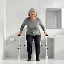 Load image into Gallery viewer, Onpickly Toilet Safety Rails for Seniors, 350lbs Heavy Duty Toilet Safety Frame & Grab Bars, Triple Stability with 2 Suction Cups & Rear Bar, Adjustable Height & Width Toilet Rail