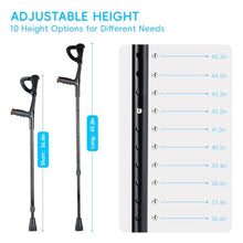 Load image into Gallery viewer, Forearm Crutch for Adults, Aluminum, 10-Level Adjustable Height, 1Pcs, FUSHIDE