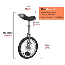 Load image into Gallery viewer, Unicycles for Adults Kids, Steel Frame & Aluminum Alloy Rim, for Tall Teens Men Woman Boy Rider, Mountain Outdoor Tire (Size : 60cm(24inch))
