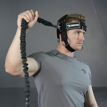 Load image into Gallery viewer, DMoose Fitness Neck Harness Plus for Weight Lifting - Soft Padded Head & Chin Strap with 30" Heavy Duty Steel Chain, 2 Bands & Door Anchor - Neck Exerciser & Strengthener (Neck Harness Plus)