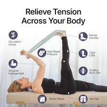 Load image into Gallery viewer, CastleFlexx Mobility and Full Body Strengthening Device | Non-Elastic Stretch Strap with Natural Premium Cork Handles for Stretching, Exercise, Physical Therapy, and Yoga