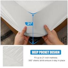 Load image into Gallery viewer, 2 Pack Mattress Protector Queen Size 100% Waterproof Fitted Mattress Cover, Breathable Noiseless & Machine Washable Bed Cover Deep Pocket from 5" to 21", Bed Protector for Pets Kids Adults Light Grey