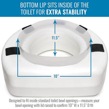 Load image into Gallery viewer, HealthSmart Enhanced Comfort 5" Raised (Round) Toilet Seat Risers for Seniors 5 Slip Resistant Pads