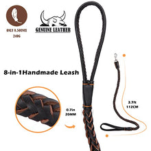 Load image into Gallery viewer, FOVRLZSE Leather Dog Leash,Durable Cowhide Braided Dog Training Leash for Large and Medium Dogs(3.7ft)