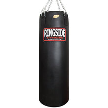 Load image into Gallery viewer, Ringside 100 lb Powerhide Heavy Bag for Boxing, MMA, Muay Thai & Kickboxing, Soft Filled Punching Bag with Foam Liner, Chain & Swivel Included, Black