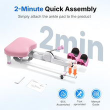 Load image into Gallery viewer, MERACH Split Machine, Stretching Equipment for Flexibility, 180° Leg Stretcher with 6-Level Length Adjustment & Comfortable Pad, Home Stretch Machine for Dance, Gymnastics, 300lbs Capacity (Pink)
