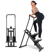 Load image into Gallery viewer, Sportneer Foldable Stair Stepper for Home Gym, Adjustable Resistance, Vertical Climber with Handlebar
