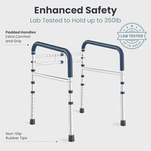 Load image into Gallery viewer, Adjustable Toilet Safety Frame & Rails, Toilet Safety Rail for Elderly Adults