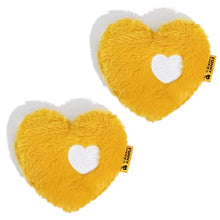 Load image into Gallery viewer, FUNNY FUZZY Dog Toy, Heart Plush Squeaky Dog Toy for Puppy Cats with Soft Squeaker, Fun for Indoor Puppies and Kitten, Pet Toy for Small Medium Large Breeds, Yellow,2 Pack