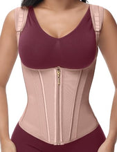 Load image into Gallery viewer, SHAPSHE Waist Trainer for Women, Tummy Control Sports Girdle, Rosy Brown-short Torso - Medium