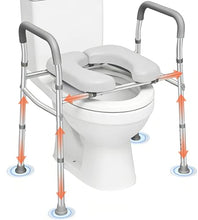 Load image into Gallery viewer, Toilet Seat Risers for Seniors, FSA and HSA Eligible Raised Toilet Seat with Handles, 8-Level Height and 3-Level Width Adjustment, Fits Most Body Sizes and Toilets, for Elderly, Pregnant, and Disabled