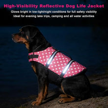 Load image into Gallery viewer, Doglay Dog Life Jacket with Rescue Handle, Dog Life Vest for Swimming Boating, Adjustable Reflective Puppy Swim Vest with Superior Buoyancy for Small Medium Large Dogs