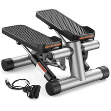 Load image into Gallery viewer, SPORTSROYALS Twist Stepper/Mini Stepper for Exercise at Home,Stair Stepper with Resistance Bands for Full Body Workout