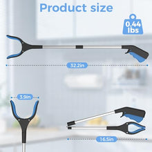 Load image into Gallery viewer, Grabber Reacher Tool for Seniors, 2 Pack Easy Grip 32" Long Handle Foldable Reacher Grabbers with Easy Grip & Magnetic Tip, Reaching Assist Pickup Tool for Trash, Ideal for Elderly & Disabled