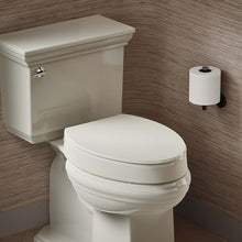 Load image into Gallery viewer, KOHLER 25875-47 Hyten® Elevated Quiet-Close™ elongated toilet seat, Almond