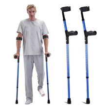 Load image into Gallery viewer, VEVOR Forearm Crutches for Adults, 11-Level Height Adjustable Walking Crutches with 4-Level Upper Cuff, 1 Pair (350LBS)