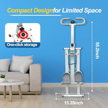 Load image into Gallery viewer, Stair Stepper for Home Gym, Foldable Vertical Climber Workout Machine, Full Body Cardio Machine with Adjustable Handles, LCD Monitor (White)
