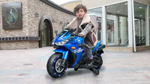 Load image into Gallery viewer, Electric Ride-On Motorcycle for Kids with 12V Motor, Training Wheels, Manual Throttle