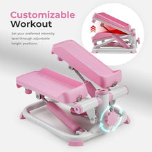Load image into Gallery viewer, Sunny Health & Fitness Total Body 2-in-1 Stepper Machine, Total Body Workout, Adjustable Hydraulic, Resistance Bands, Non-Slip Pedals w Optional Free SunnyFit App Enhanced Bluetooth Connectivity