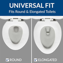Load image into Gallery viewer, Bemis Assist Toilet Seat with Built-in Support Handles, Hinges Never Loosen, Fits Round and Elongated