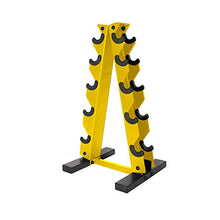 Load image into Gallery viewer, CAP A-Frame Dumbbell Hand Weight Vertical Storage Rack - Yellow