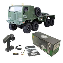 Load image into Gallery viewer, HOBBYPLUS Helidirect 1/18 RC Crawler CR18P Terranaut 8x8 RC Truck Remote Control Car w Full-Lock 8WD RTR Active All-Wheel Steering, 2-Speed Transmission, Recovery Winch, LED Lights (Green)