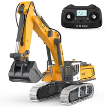 Load image into Gallery viewer, KidsFaves Pro-Grade Remote Control Excavator for Adult Metal Micro-Scale RC Construction Model with Leadscrew Digging System, Dual Battery Includes Portable Carry Case