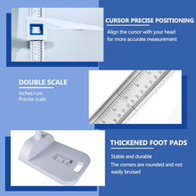 Load image into Gallery viewer, JJFFTAO Aluminum Alloy Height Measurement 5-Section Portable Height Measure 8-82 inch/20-210 cm/Unit with cm & inch for Offices, Gyms, School and Physical examinations