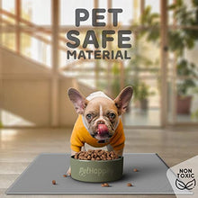 Load image into Gallery viewer, Dog Food Mat - 28x18 Raised Edges Dogs Mat for Food and Water Prevent Spill, Waterproof Cat Food Mats Protect Floors, Easy Clean Dog Bowl Mats for Food and Water, Silicone Pet Feeding Placemats