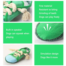 Load image into Gallery viewer, Dog Chew Toys,Creative Shoes Shape Squeaky Toy, Durable and Safe Dog Playing Toy Funny Shoes Sound Toy for Small and Medium Pets, Dog Toys to Keep Them Busy(Green)