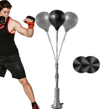 Load image into Gallery viewer, Punching Bag with Stand(2Black Rubber Mat) - One-Touch Suction Attachment,Height Adjustable,Speed Bag for Training, Boxing Equipment, Boxing Bag for Teens & Adults