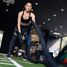 Load image into Gallery viewer, Perantlb 100% Poly Dacron Heavy Battle Rope - 1.5", 30' 40' 50' Lengths - Upgraded Durable Protective Sleeve - Gym Muscle Toning Metabolic Workout Fitness - Anchor Strap Kit Included (1.5" x 30 ft)