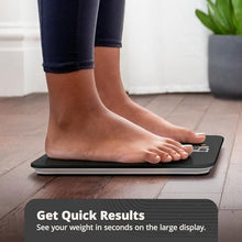 Load image into Gallery viewer, Greater Goods AccuCheck Digital Scale for Body Weight - Accurate Digital Bathroom Scale with High-Precision Sensors, Large Easy-to-Read Backlit Display, 400 lb Capacity, Auto Step-On (Black)